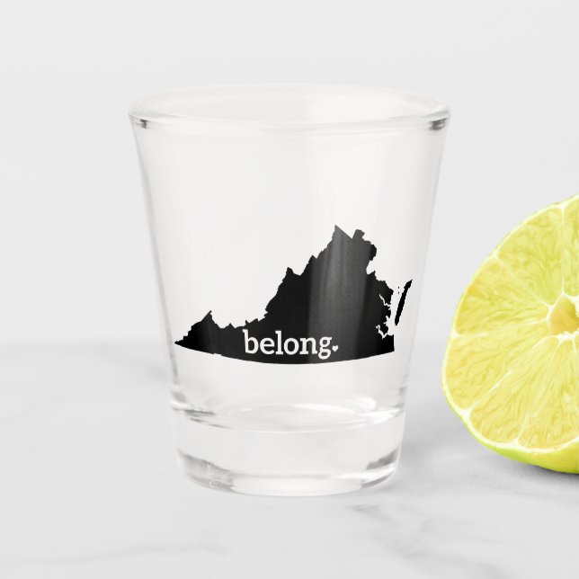 Vaso De Chupito Mapa del estado de Virginia Belong (Anverso)