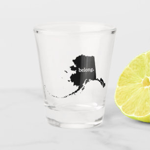 Vaso De Chupito Mapa estatal de Alaska Belong