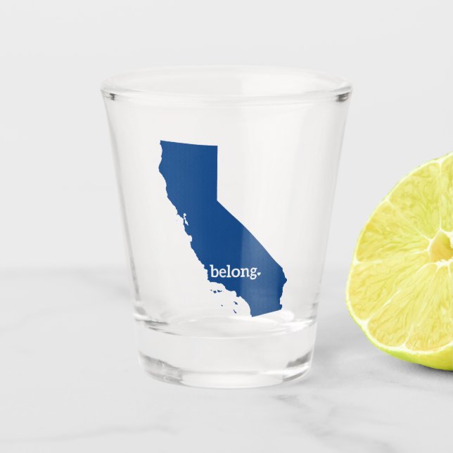 Vaso De Chupito Mapa estatal de California Belong (Anverso)