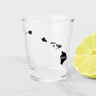 Vaso De Chupito Mapa estatal de Hawaii Belong