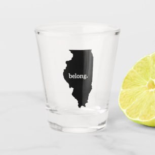 Vaso De Chupito Mapa estatal de Illinois Belong