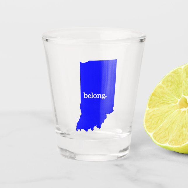 Vaso De Chupito Mapa estatal de Indiana Belong (Anverso)