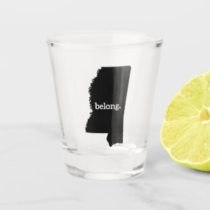 Vaso De Chupito Mapa estatal de Mississippi Belong
