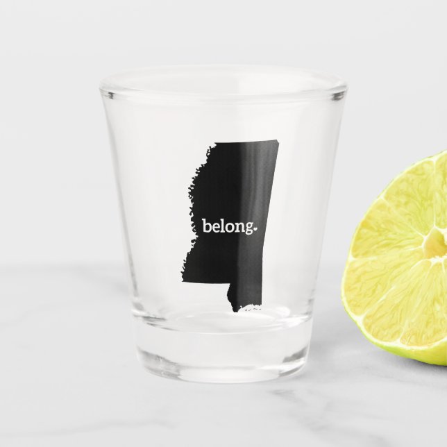 Vaso De Chupito Mapa estatal de Mississippi Belong (Anverso)