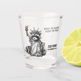 Vaso De Chupito Mapache de la Libertad San Francisco 250 Años