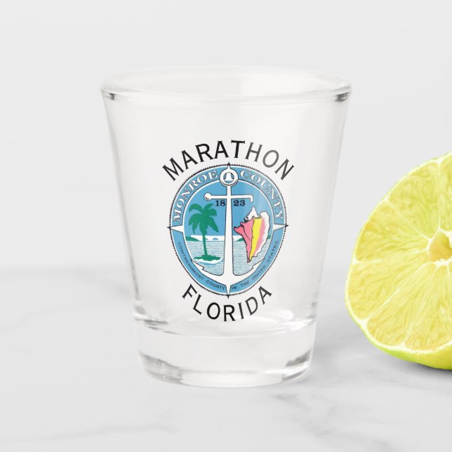 Vaso De Chupito Maratón - Cayos de Florida (Anverso)