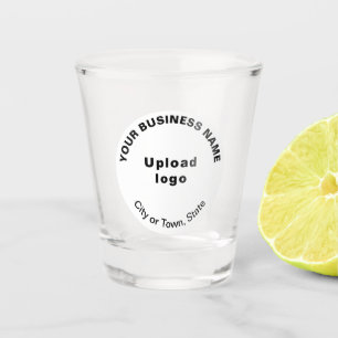 Vaso De Chupito Marca comercial de la ronda blanca en vidrio calie