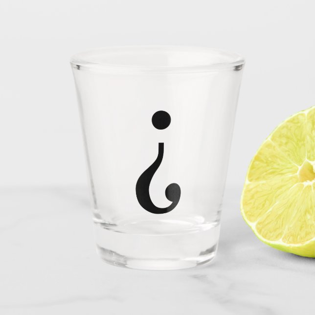 Vaso De Chupito Marca de interrogación invertida (Anverso)