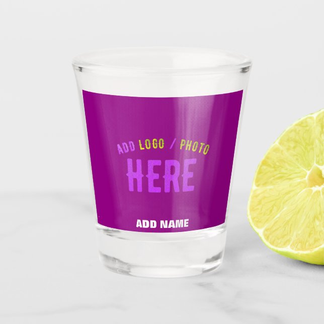 VASO DE CHUPITO MARCA DE PERSONALIZABLE MODERNA ELEGANTE VERIFICAD (Anverso)