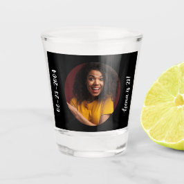 Vaso De Chupito Marco fotográfico de cumpleaños 21