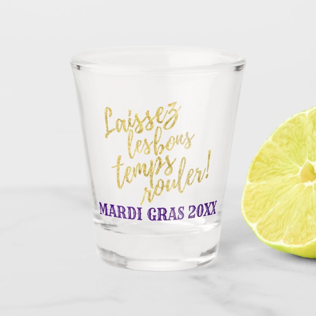 Vaso De Chupito Mardi Gras | Dejar Pasar El Buen Tiempo (Anverso)