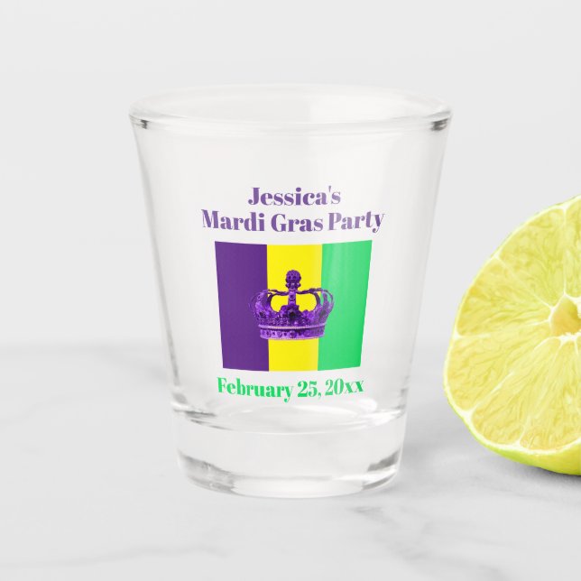 Vaso De Chupito Mardi Gras Fiesta Nueva Orleans Nola (Anverso)