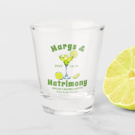 Vaso De Chupito Margs & Matrimony cóctel lime bachelorette verde