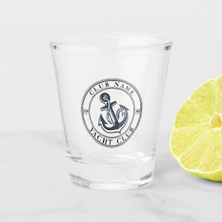 Vaso De Chupito Marina azul Nautical Anchor club náutico marina