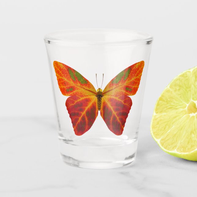Vaso De Chupito Mariposa Aspen Leaf 2 (Anverso)