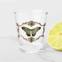 Mariposa gótica negra y verde