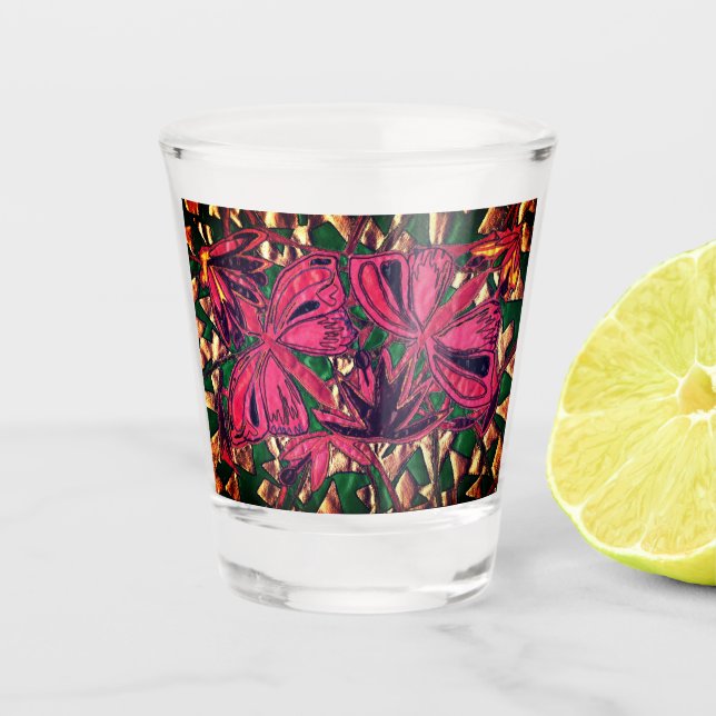 Vaso De Chupito Mariposas (Anverso)