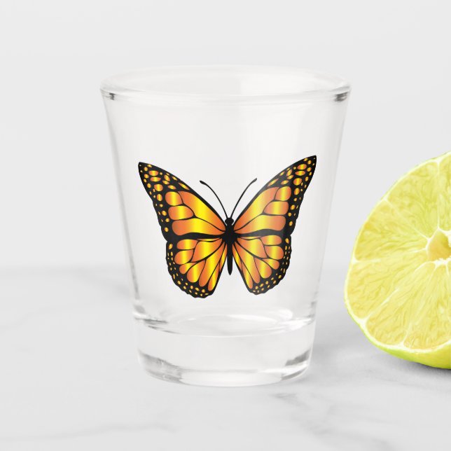 Vaso De Chupito Mariposas amarillas (Anverso)