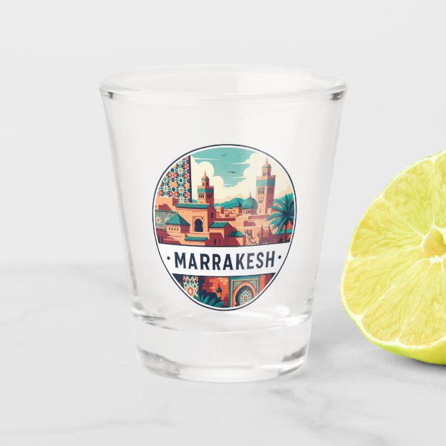 Vaso De Chupito Marrakesh Marruecos Viajes (Anverso)
