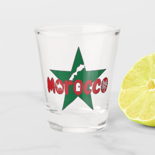 Vaso De Chupito Marruecos es un sello de puertas, dunas y palmeras