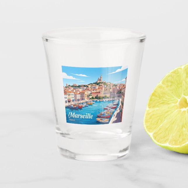 Vaso De Chupito Marsella Francia (Anverso)
