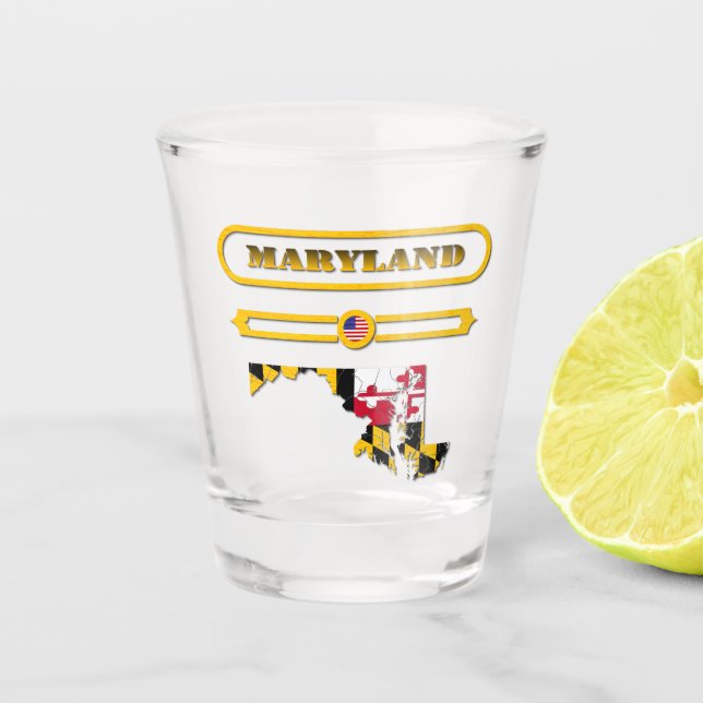 VASO DE CHUPITO MARYLAND MAP, MARYLAND, USA. SAMER BRASIL (Anverso)