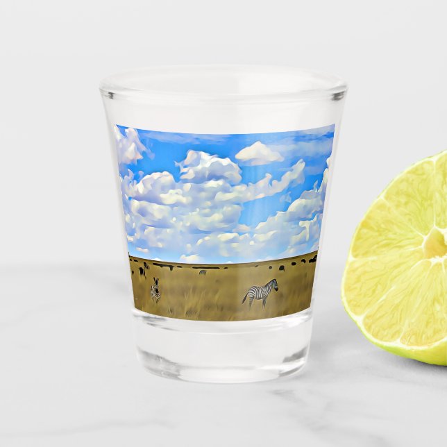 Vaso De Chupito Masai Mara Zebra (Anverso)