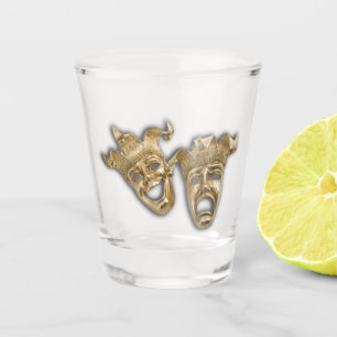 Vaso De Chupito Máscaras de la tragedia de la comedia de oro del t