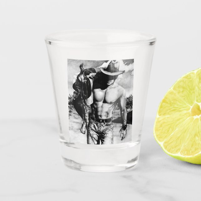 Vaso De Chupito Masculino Sexy Cowboy Occidental masculino hunde G (Anverso)