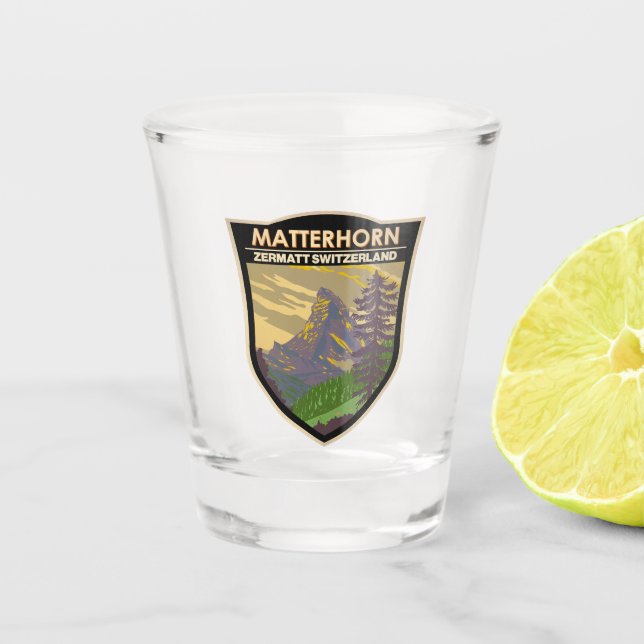 Vaso De Chupito Matterhorn Suiza Viaje a la intemperie (Anverso)