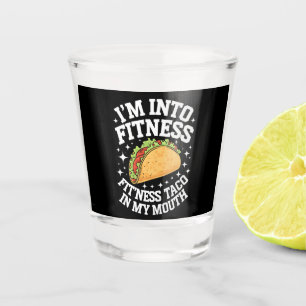 Vaso De Chupito Me apasiona el fitness Taco de fitness en mi boca 