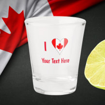 Me (Corazón de Bandera Canadiense) Tu Texto Rojo