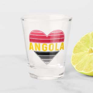 Vaso De Chupito Me encanta Angola, los colores de la bandera del c