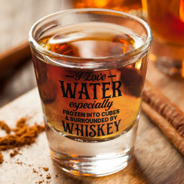Vaso De Chupito Me encanta el agua congelada en Whiskey