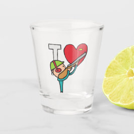 Vaso De Chupito Me Encanta El Tiroteo De Clay Pigeon