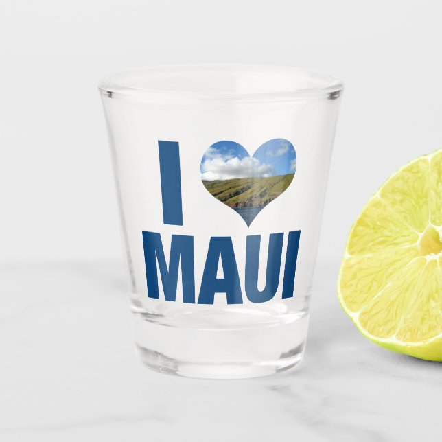 Vaso De Chupito Me encantan las vacaciones de Maui Hawaii (Anverso)