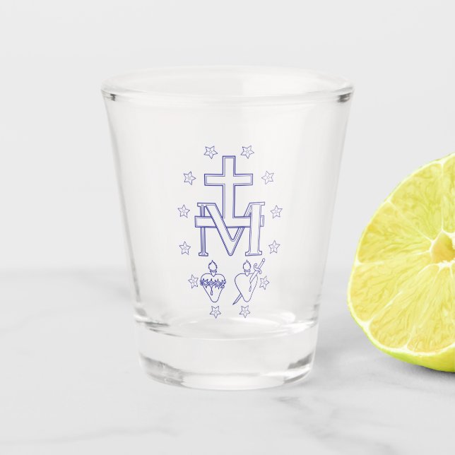 Vaso De Chupito Medalla de Nuestra Señora de las Gracias (Anverso)