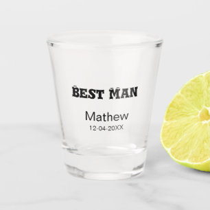Vaso De Chupito Mejor hombre despedida de soltero añadir nombre fe