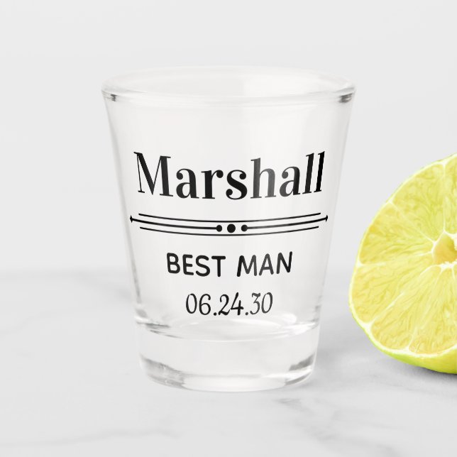 Vaso De Chupito Mejor Hombre Personalizado (Anverso)