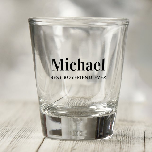 Vaso De Chupito Mejor Monograma de Novio (Subido por el creador)