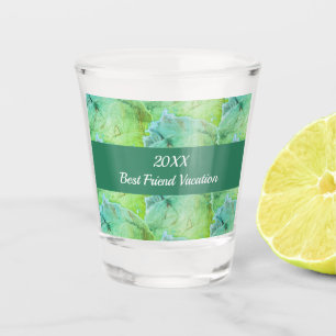 Vaso De Chupito Mejor viaje de Chicas verdes artísticos de vacacio