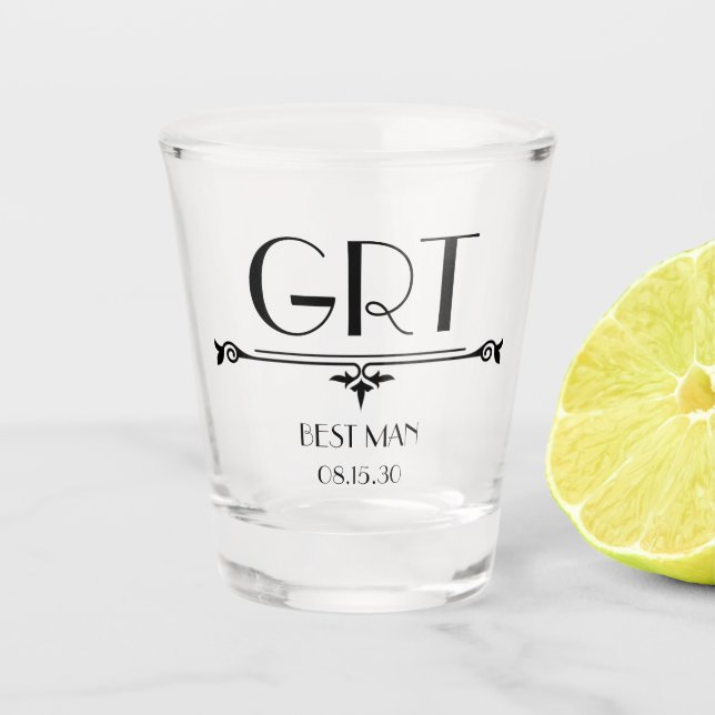 Vaso De Chupito Mejores iniciales del hombre (Anverso)