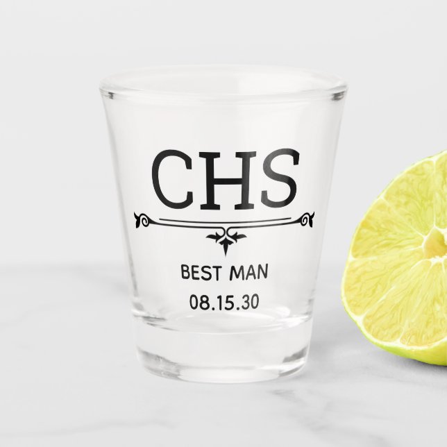 Vaso De Chupito Mejores Iniciales del Hombre (Anverso)