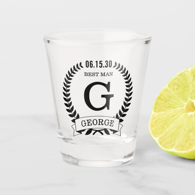 Vaso De Chupito Mejores iniciales del hombre (Anverso)