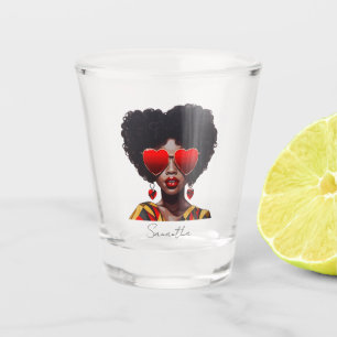 Vaso De Chupito Melanin Magic: Reina negra rociando sombras de cor
