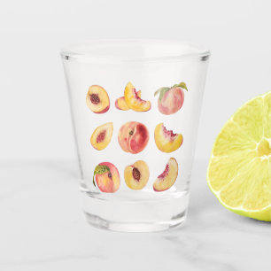Vaso De Chupito Melocotón Fresco Rodajas de Melocotón Fresco Aqu