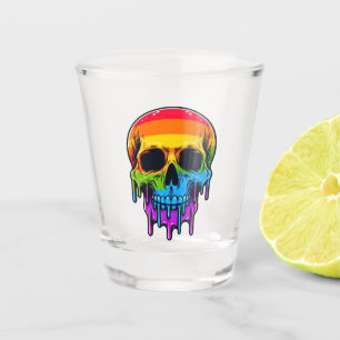 Vaso De Chupito Melthing Rainbow Skull