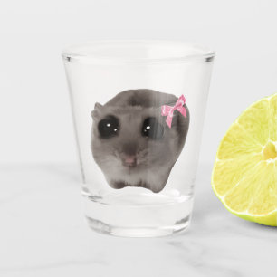 Vaso De Chupito Meme de Sad Hamster Coquette Sad Glass
