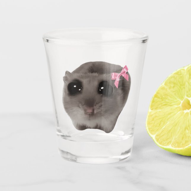 Vaso De Chupito Meme de Sad Hamster Coquette Sad Glass (Anverso)