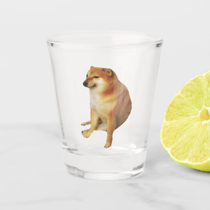 Vaso De Chupito Meme sobre los Cheems de vidrio caliente